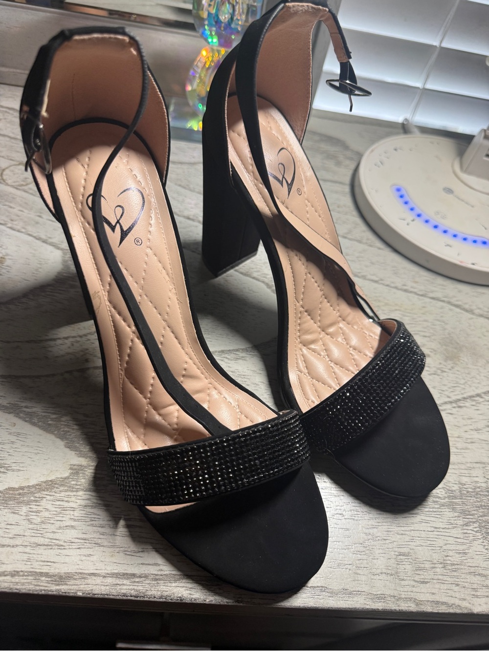 Windsor Women’s Black Strappy Heels